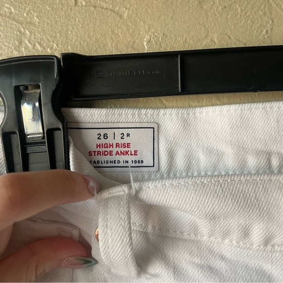 Gap High Stride Wide-Leg Ankle Jeans White - Picture 5 of 5